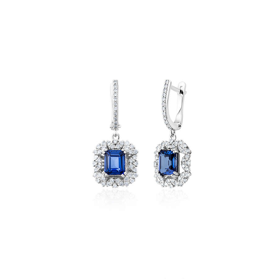  - 3.53 Karat Safir Küpe